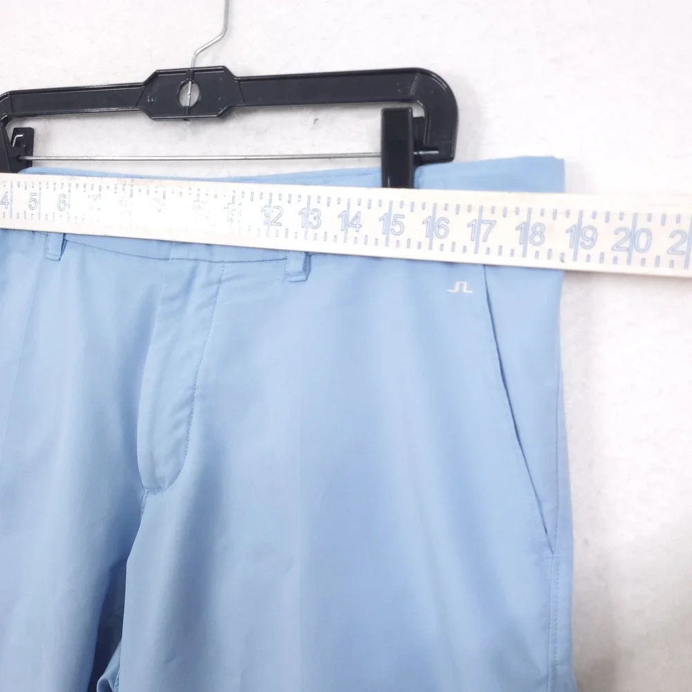 J.Lindeberg Golf Shorts Mens Blue Size 36 Technical Performance Preppy Chino